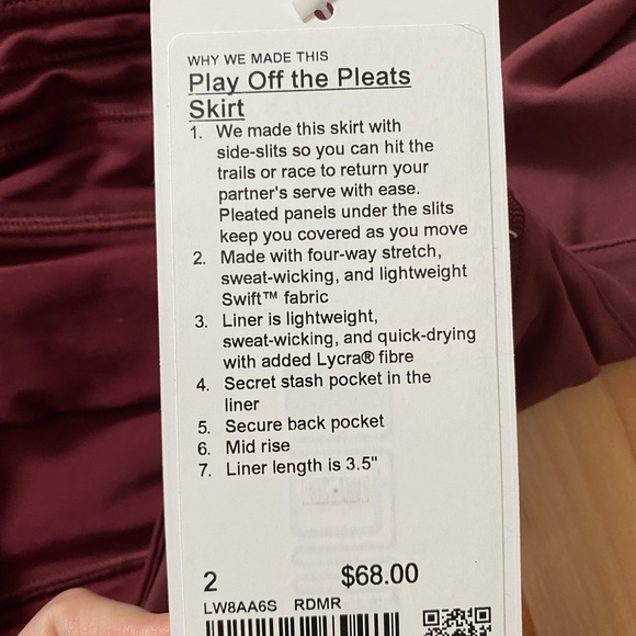 Lululemon Play Off the Pleats Skirt - Picture 3 of 4